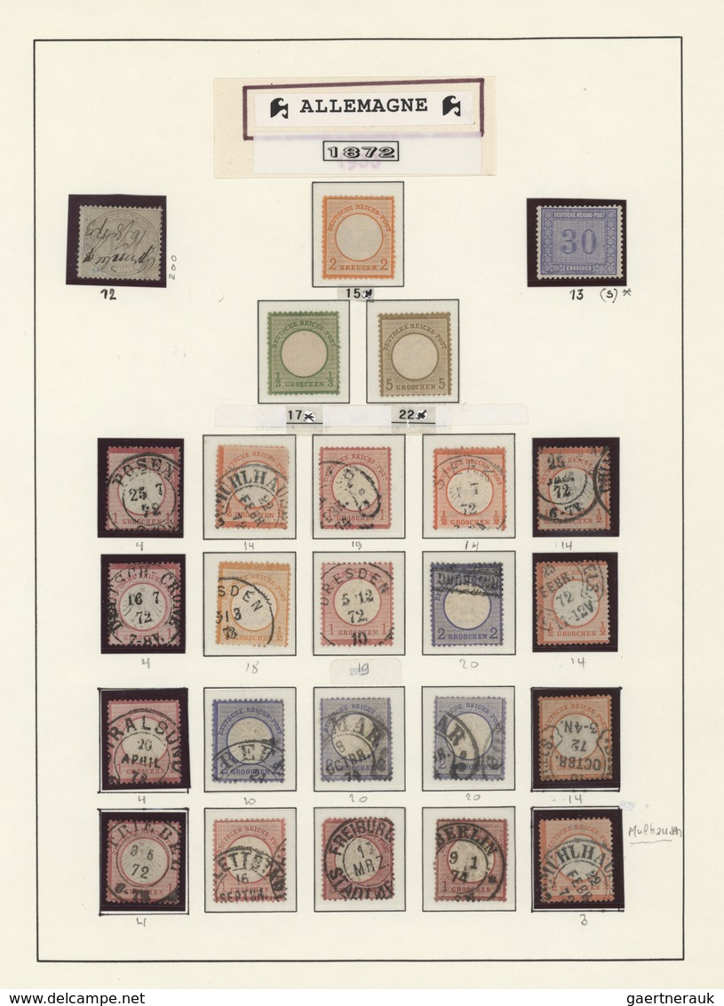 Deutsches Reich - Brustschild: 1872/1874, Meist Gestempelte Und Teils Auch Ungebrauchte Sammlung Von - Briefe U. Dokumente