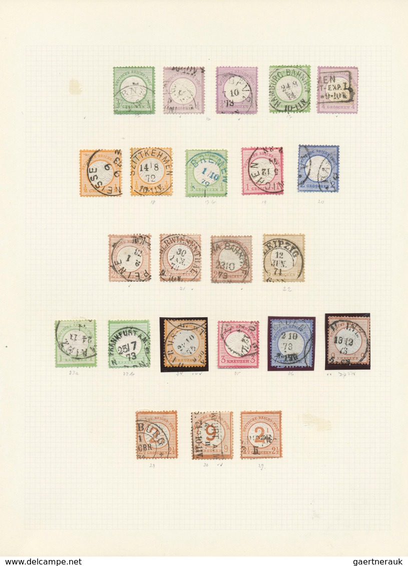 Deutsches Reich - Brustschild: 1872/1874, Praktisch Ausschließlich Gestempelte Sammlung Von 48 Marke - Briefe U. Dokumente