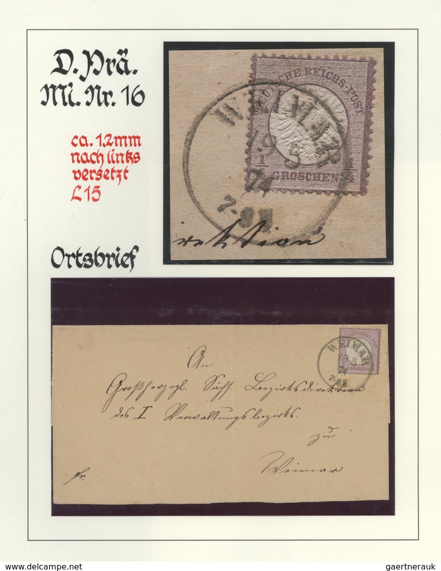 Deutsches Reich - Brustschild: 1872/1875, BRUSTSCHILD-DOPPELPRÄGUNGEN, Die Größte Existierende Samml - Lettres & Documents