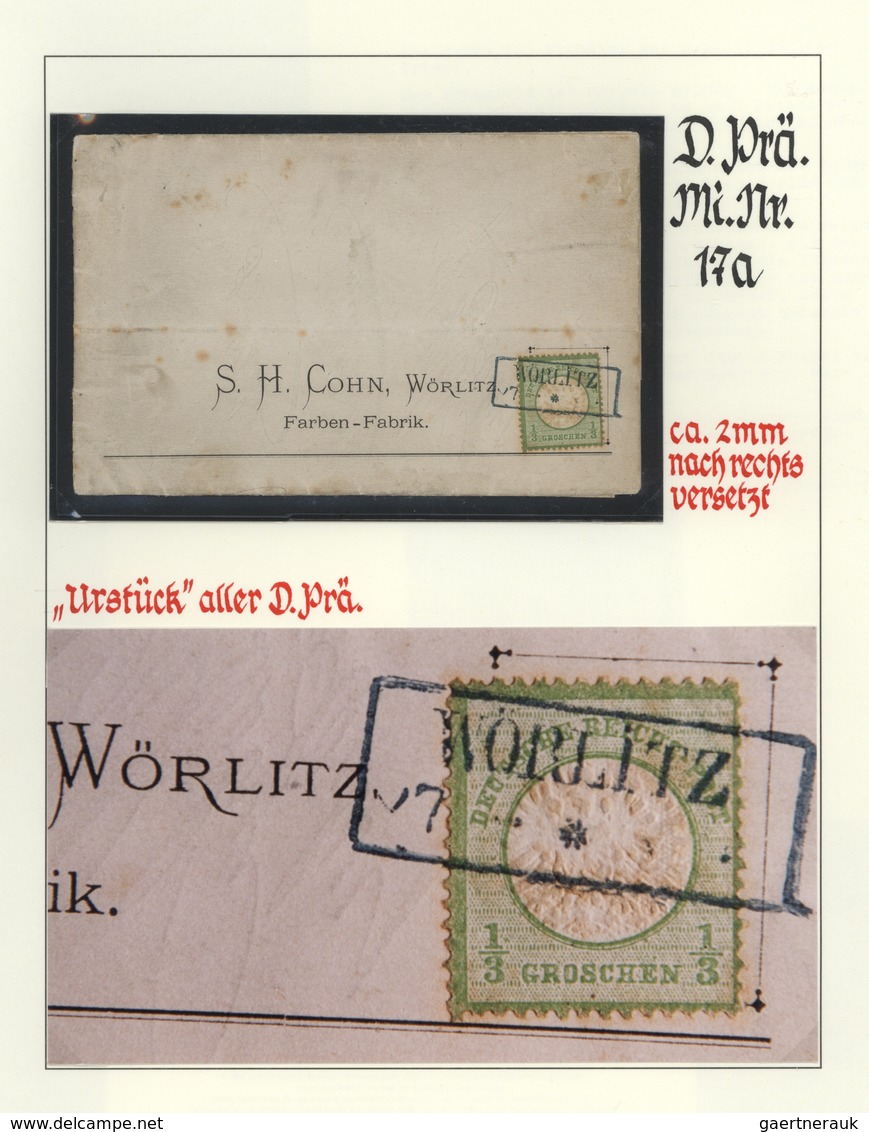 Deutsches Reich - Brustschild: 1872/1875, BRUSTSCHILD-DOPPELPRÄGUNGEN, Die Größte Existierende Samml - Briefe U. Dokumente