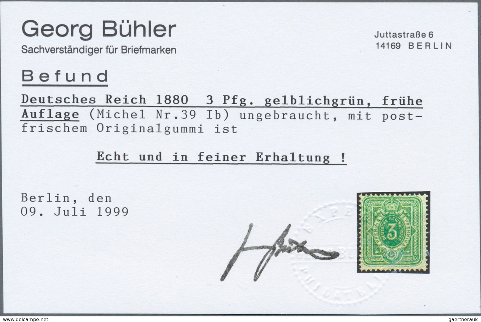 Deutsches Reich - Pfennig: 1880, Sechsmal "3 Pfennig" Gelblichgrün Aus Der Frühauflage, Alle Einwand - Sammlungen