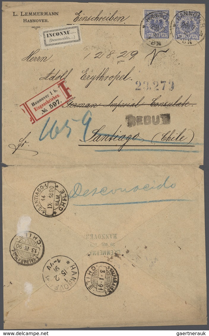 Deutsches Reich - Krone / Adler: 1891/1892, Lot Von Drei Auslandsbriefen Ab Hannover Nach USA/Italie - Briefe U. Dokumente