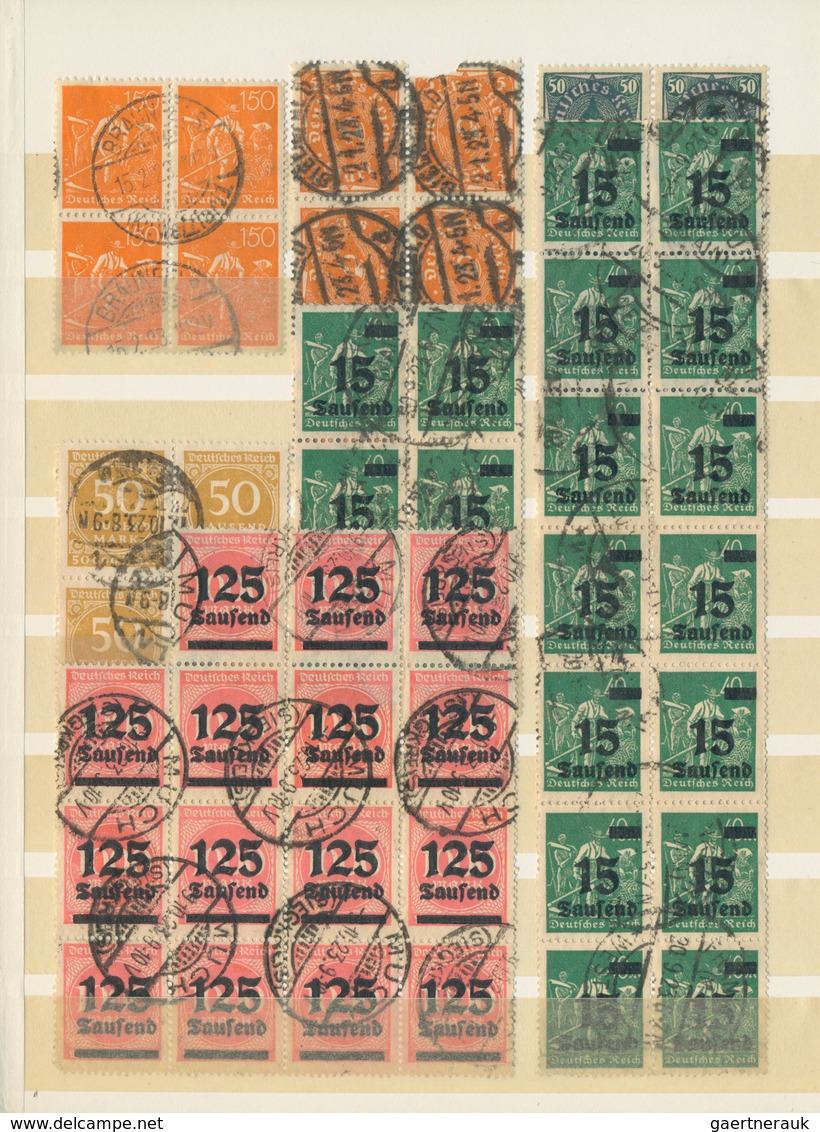 Deutsches Reich - Inflation: 1911/1923, Geststempelte Spezial-Sammlungspartie Von über 100 Einheiten - Unused Stamps