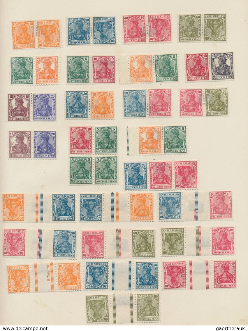 Deutsches Reich - Inflation: 1916/1923, Saubere Ungebrauchte Sammlung Der Inflations-Ausgaben Auf Bl - Unused Stamps