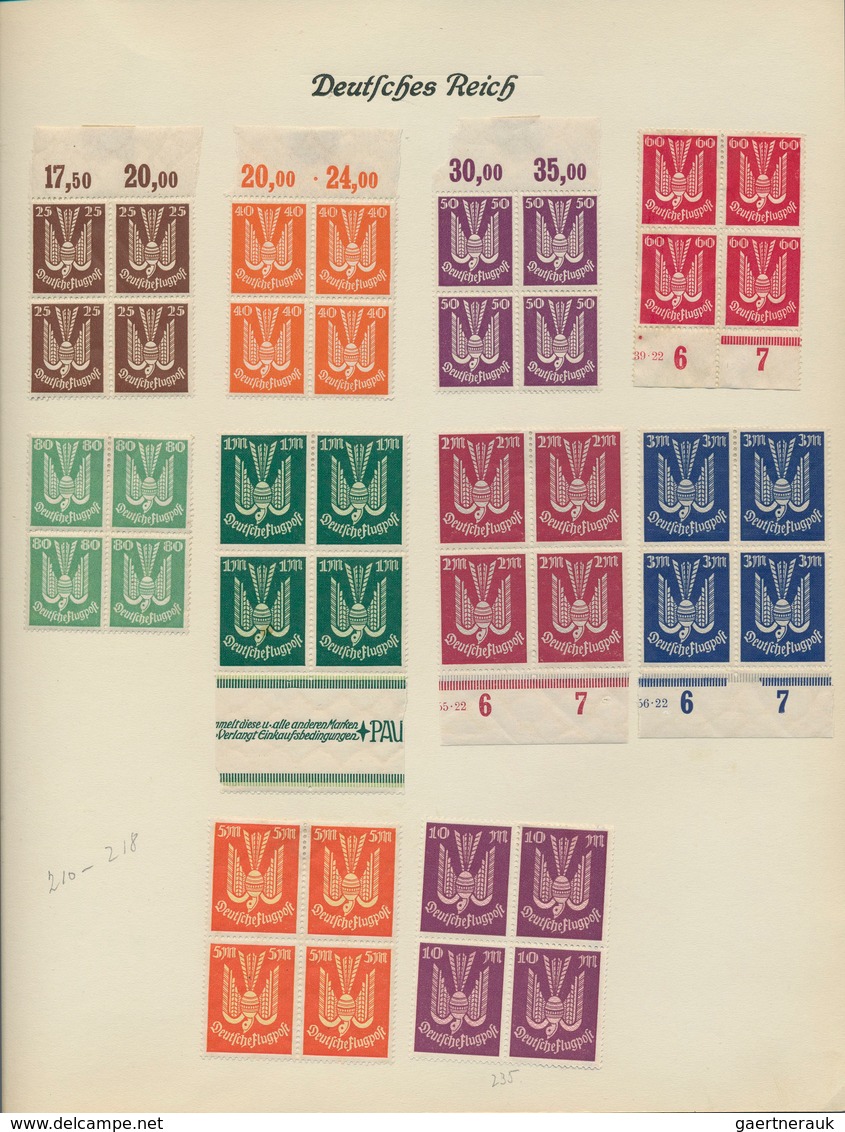 Deutsches Reich - Inflation: 1919/1923, Postfrische/ungebrauchte Sammlung Von über 100 VIERERBLOCKS - Unused Stamps