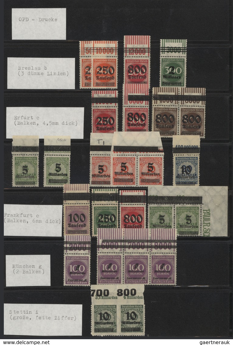 Deutsches Reich - Inflation: 1919/1923, Sehr Vielseitige Postfrische Spezialsammlung Inkl. Dienstmar - Ungebraucht