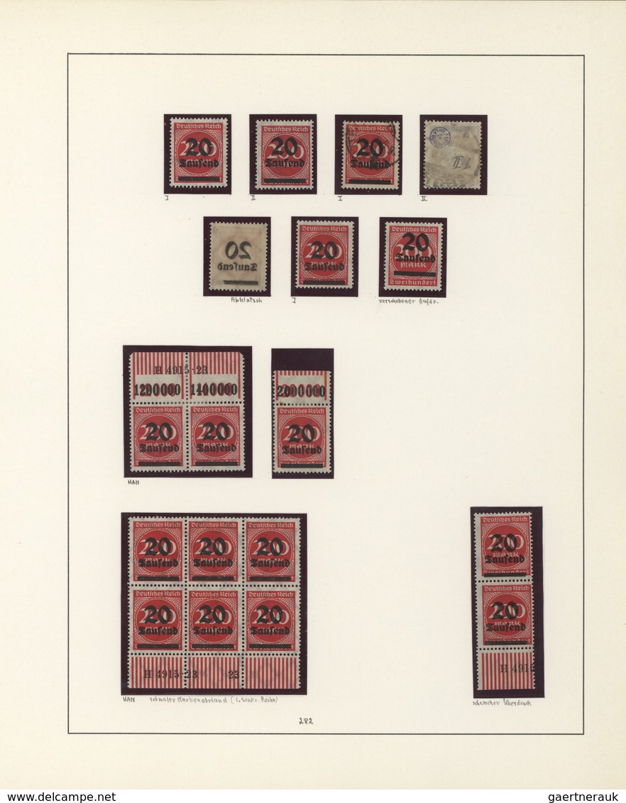 Deutsches Reich - Inflation: 1920/23, Meist Postfrische Spezialsammlung In 4 Ringbindern Mit Zahlrei - Unused Stamps