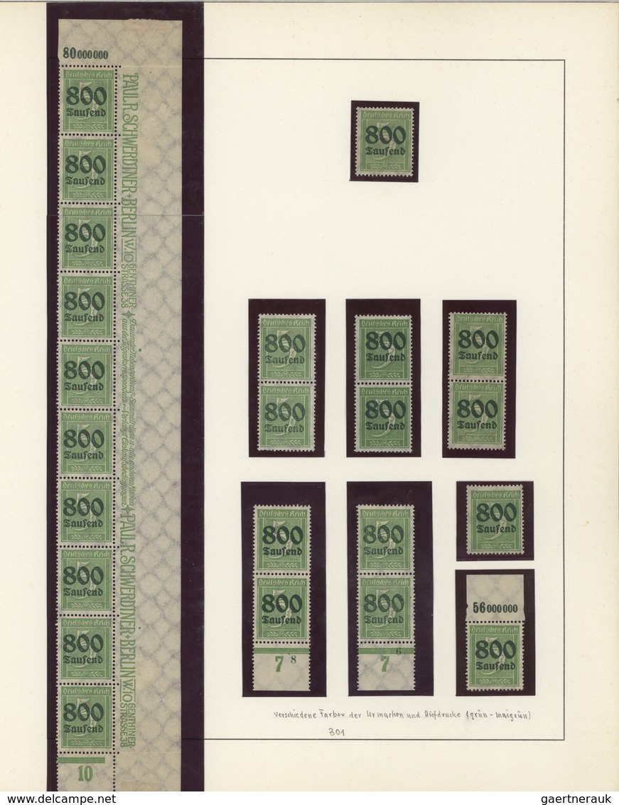 Deutsches Reich - Inflation: 1920/23, meist postfrische Spezialsammlung in 4 Ringbindern mit zahlrei