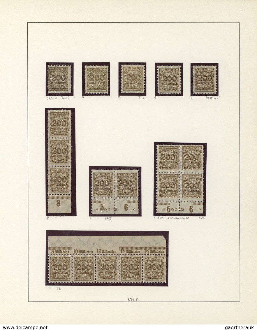 Deutsches Reich - Inflation: 1920/23, meist postfrische Spezialsammlung in 4 Ringbindern mit zahlrei