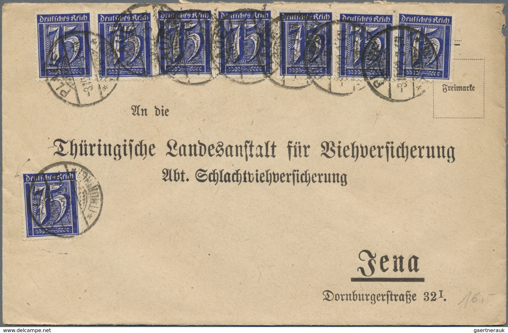 Deutsches Reich - Inflation: 1921-1923, Partie mit über 350 Briefen und Belegen, dabei viele untersc