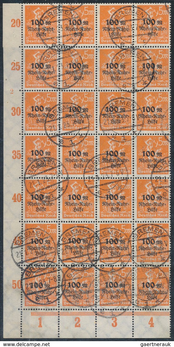 Deutsches Reich - Inflation: 1922/1923, Ordner Mit Dienstmarkenbriefen Und Bogeteilen Inflationsmark - Neufs
