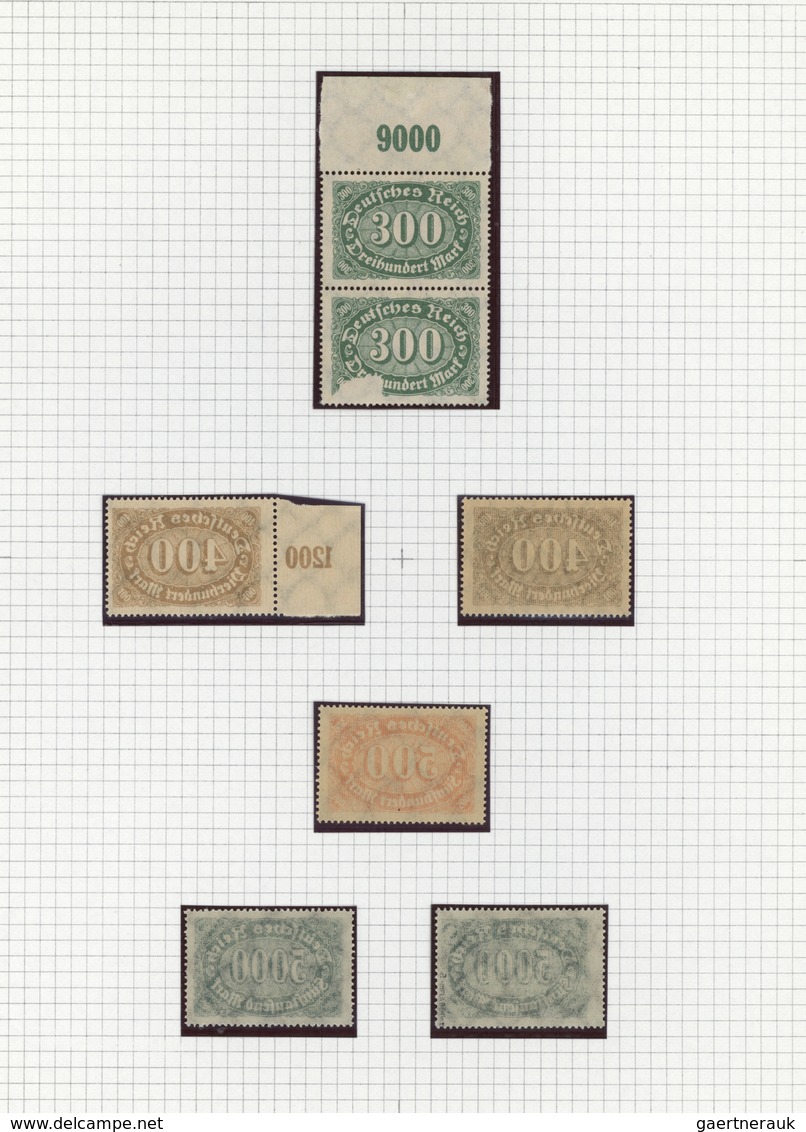 Deutsches Reich - Inflation: 1922/1923, Queroffset-Ausgabe, Spezial-Sammlungspartie Von 16 Marken, D - Neufs