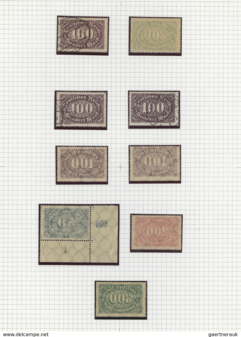 Deutsches Reich - Inflation: 1922/1923, Queroffset-Ausgabe, Spezial-Sammlungspartie Von 16 Marken, D - Unused Stamps