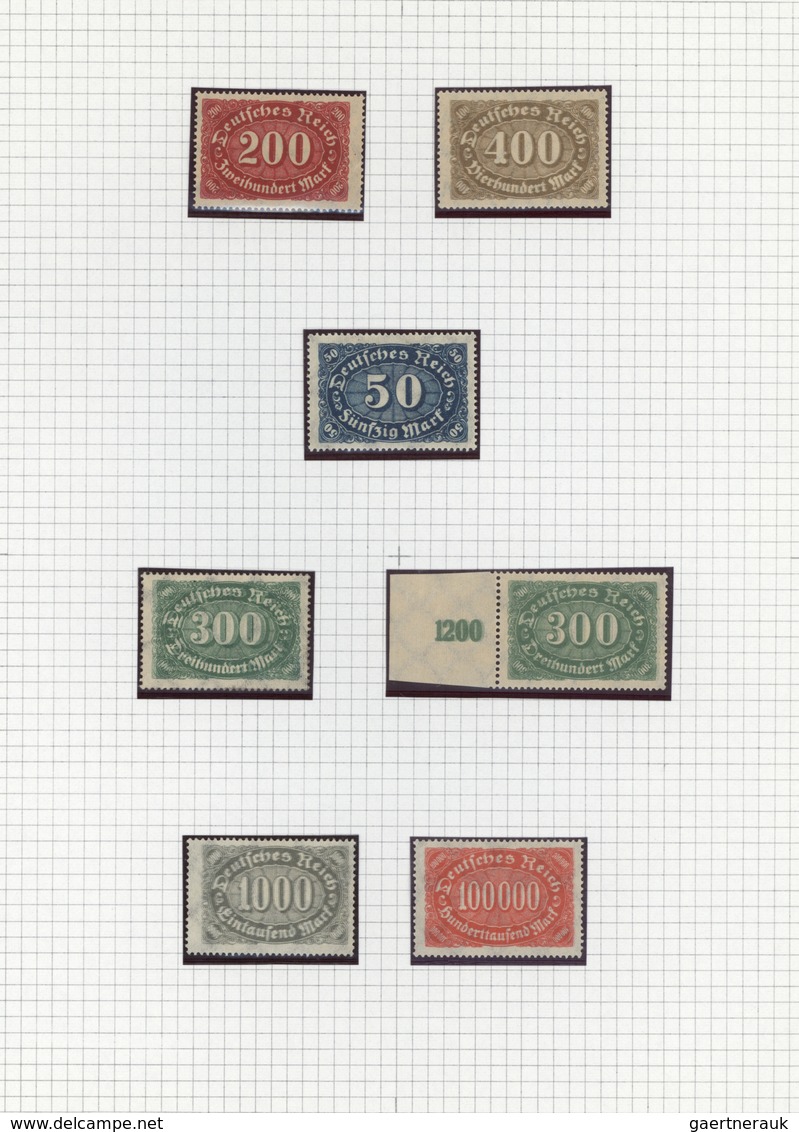 Deutsches Reich - Inflation: 1922/1923, Queroffset-Ausgabe, Spezial-Sammlungspartie Von Sieben Marke - Unused Stamps