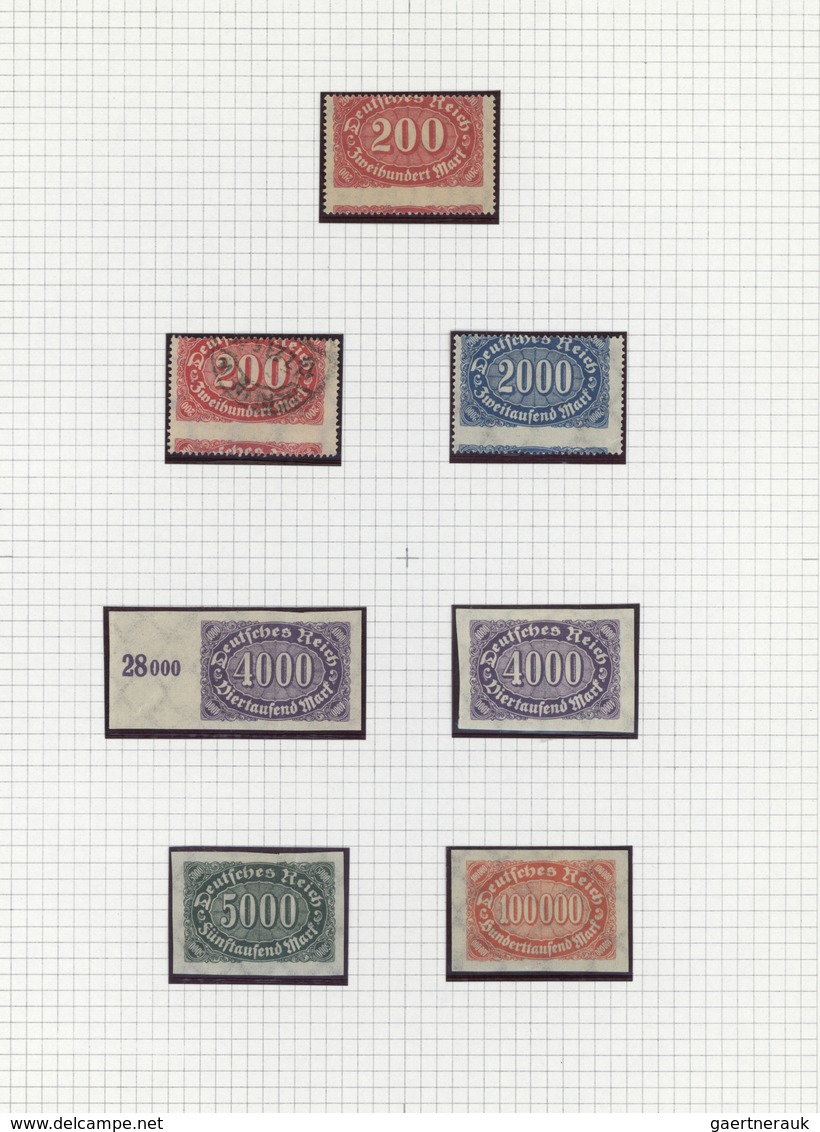 Deutsches Reich - Inflation: 1922/1923, Queroffset-Ausgabe, Spezial-Sammlungspartie Von Sieben Marke - Neufs