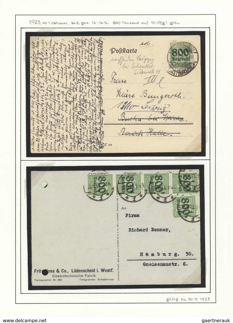 Deutsches Reich - Inflation: 1923, Vorwiegend Postfrische Spezialsammlung Nur Der Hochinflationsausg - Unused Stamps