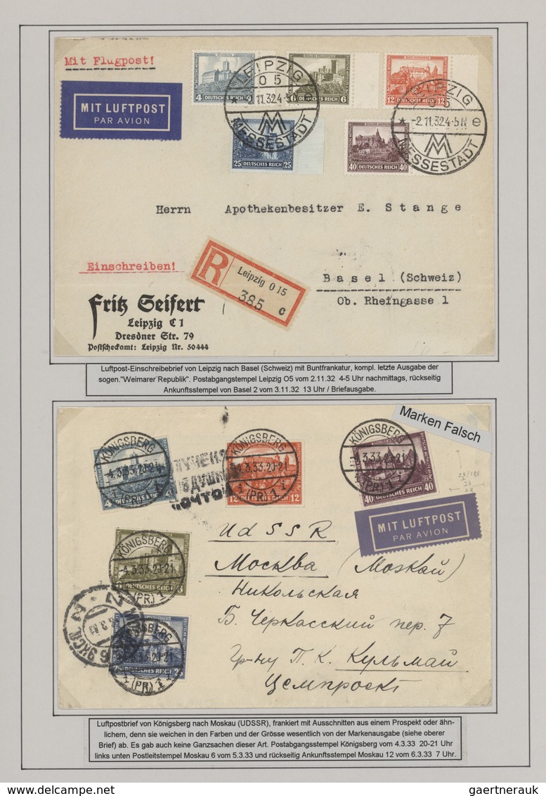 Deutsches Reich - Weimar: 1923-1932, Ausstellungssammlung In Beiden Erhaltungen (postfrisch/ungebrau - Lettres & Documents