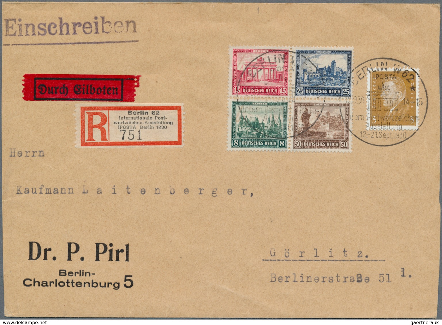 Deutsches Reich - Weimar: 1923-1932, schöne Partie mit 120 zumeist besseren Briefen und Belegen, dab