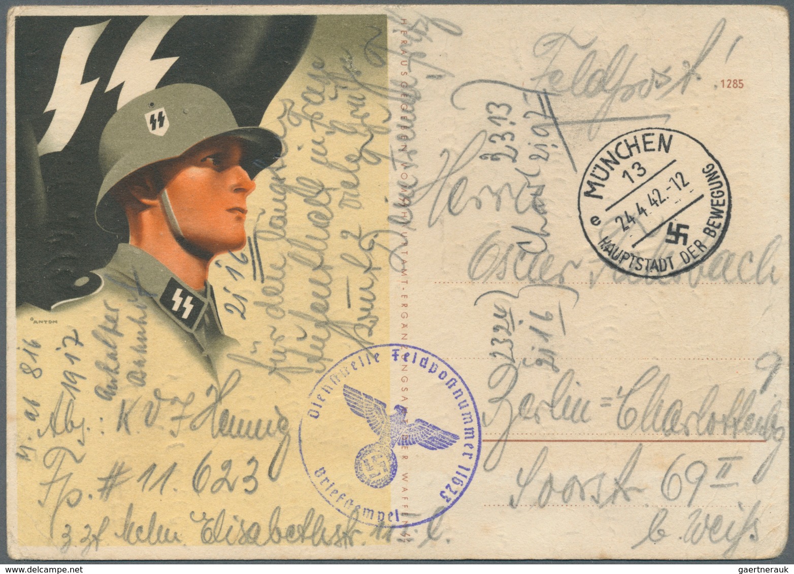 Deutsches Reich - 3. Reich: 1933/1945 (ca.), Sammlung "Geschichte des 3. Reiches", dabei frühe Maxim