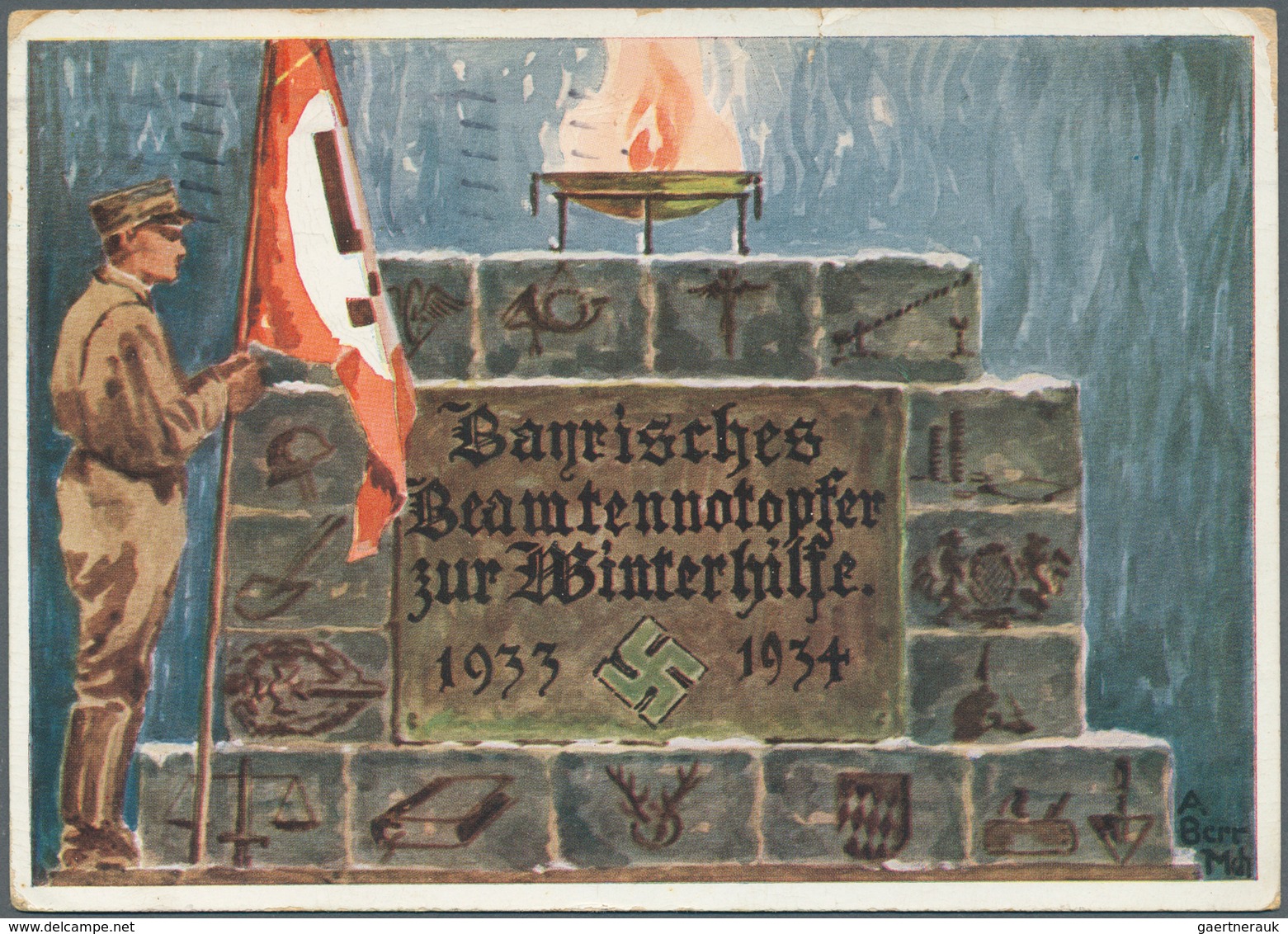 Deutsches Reich - 3. Reich: 1933/1945 (ca.), Sammlung "Geschichte des 3. Reiches", dabei frühe Maxim