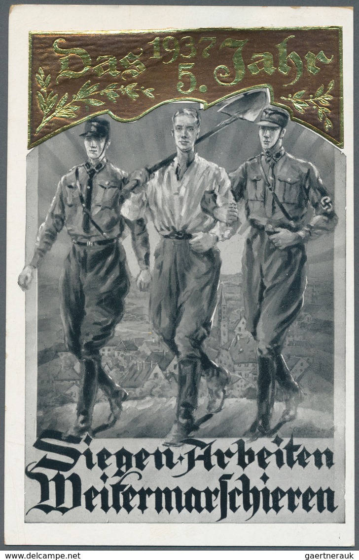 Deutsches Reich - 3. Reich: 1933/1945 (ca.), Sammlung "Geschichte des 3. Reiches", dabei frühe Maxim
