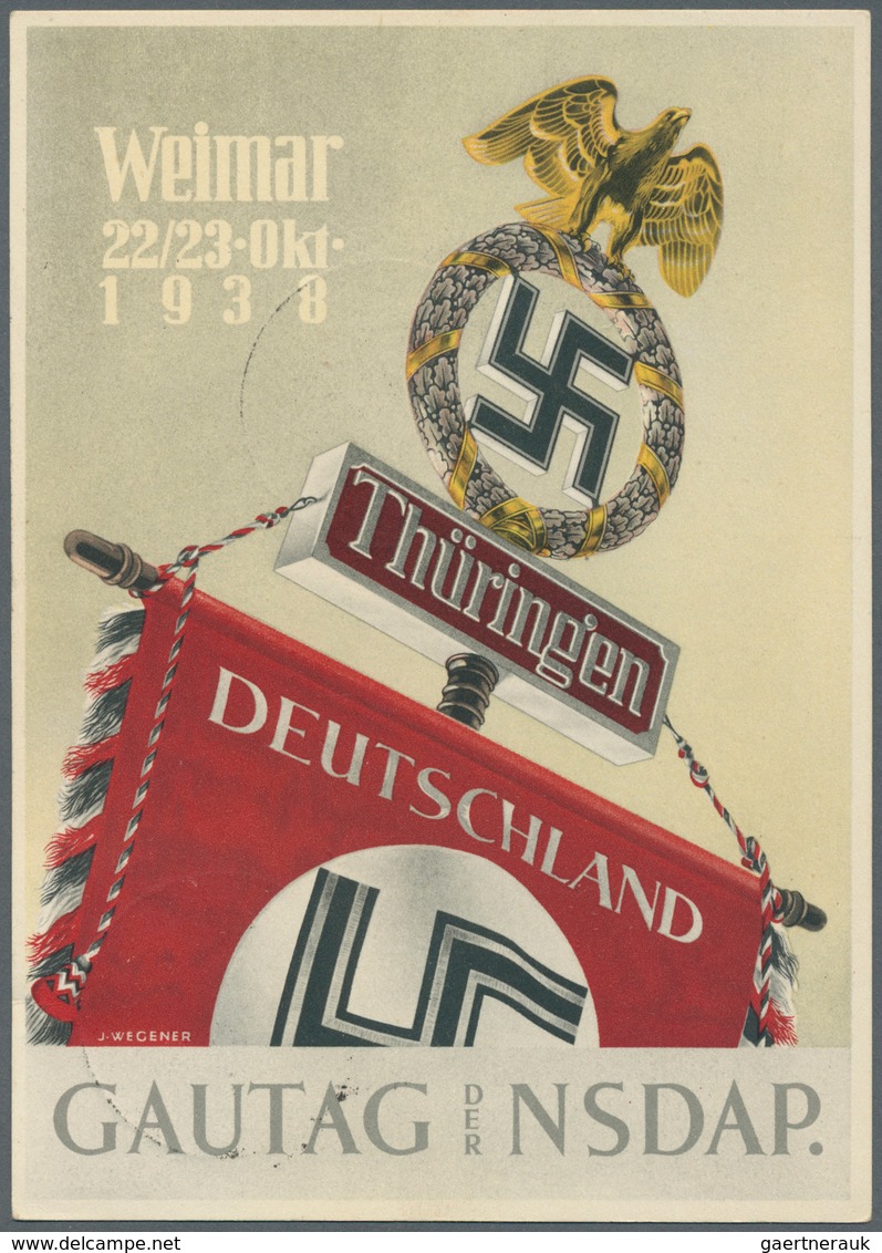 Deutsches Reich - 3. Reich: 1933/1945 (ca.), Sammlung "Geschichte des 3. Reiches", dabei frühe Maxim