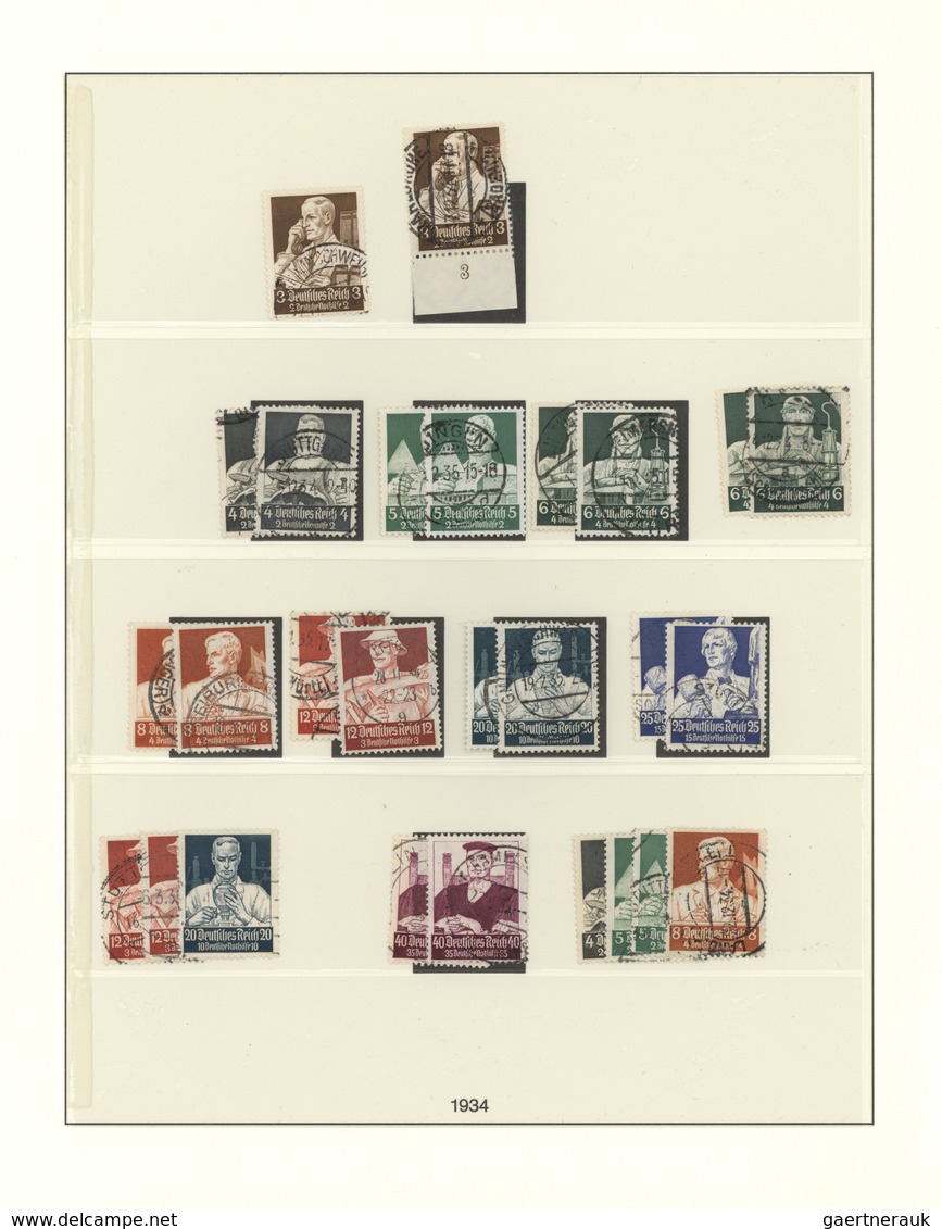Deutsches Reich - 3. Reich: 1933/1945, Bis Auf Block 2 Augenscheinlich In Den Hauptnummer Bis Einsch - Used Stamps