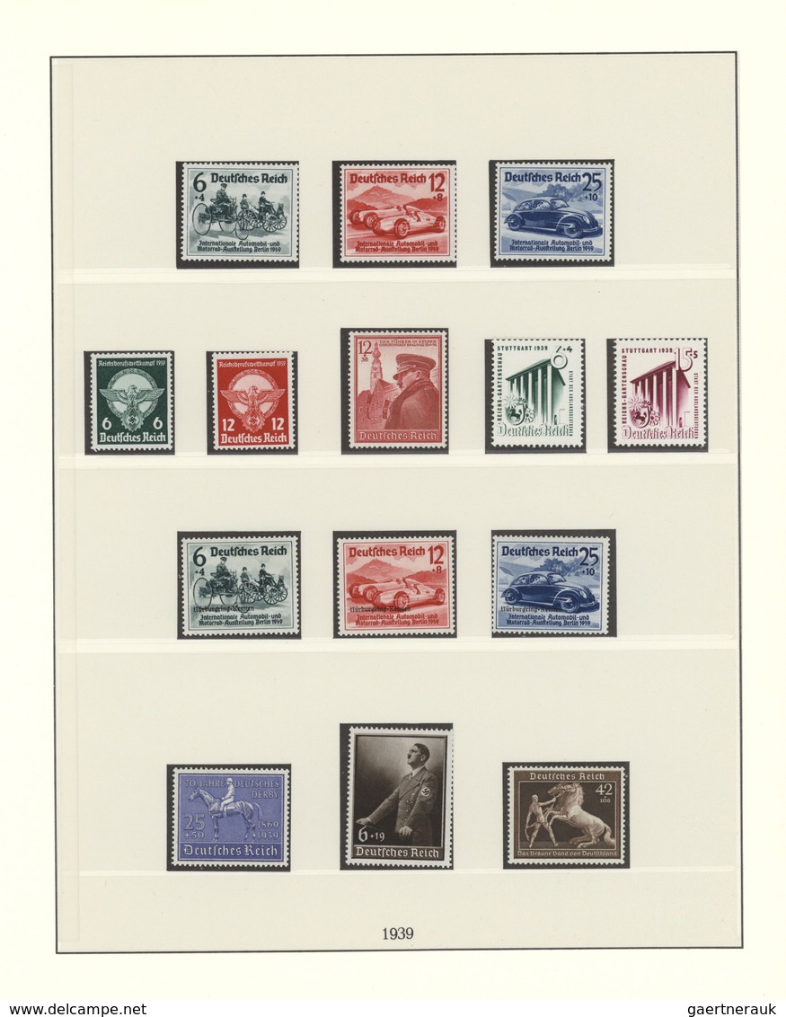 Deutsches Reich - 3. Reich: 1933/1945, Sammlung Im Lindner-Falzlos-T-Vordruckalbum (kompletter Vordr - Used Stamps