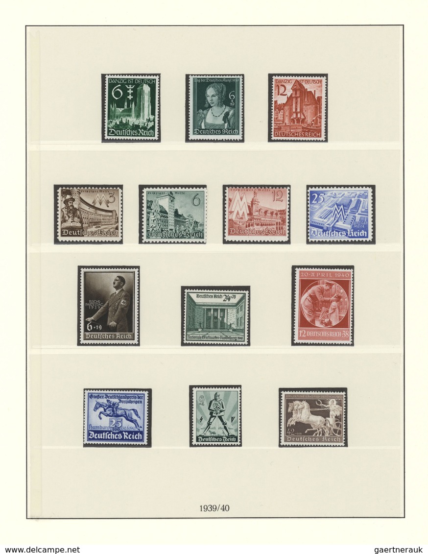 Deutsches Reich - 3. Reich: 1933/1945, Sammlung Im Lindner-Falzlos-T-Vordruckalbum (kompletter Vordr - Used Stamps