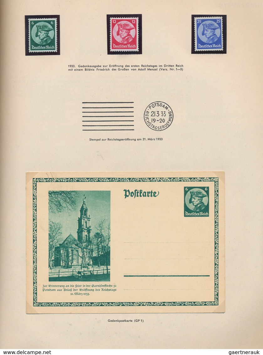 Deutsches Reich - 3. Reich: 1933/43, Komplette Postfrische Bzw. Ungebrauchte Sammlung (ohne Block 2 - Used Stamps