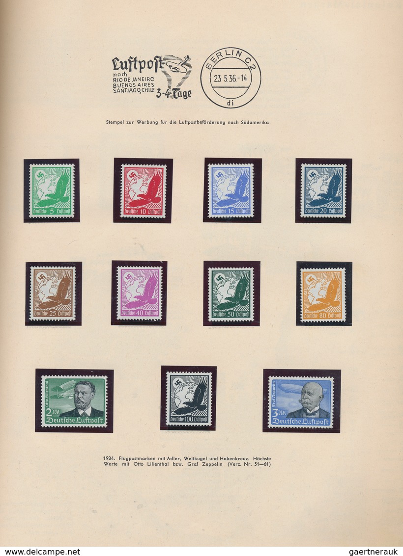 Deutsches Reich - 3. Reich: 1933/43, Komplette Postfrische Bzw. Ungebrauchte Sammlung (ohne Block 2 - Used Stamps