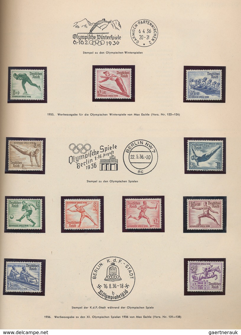 Deutsches Reich - 3. Reich: 1933/43, Komplette Postfrische Bzw. Ungebrauchte Sammlung (ohne Block 2 - Used Stamps