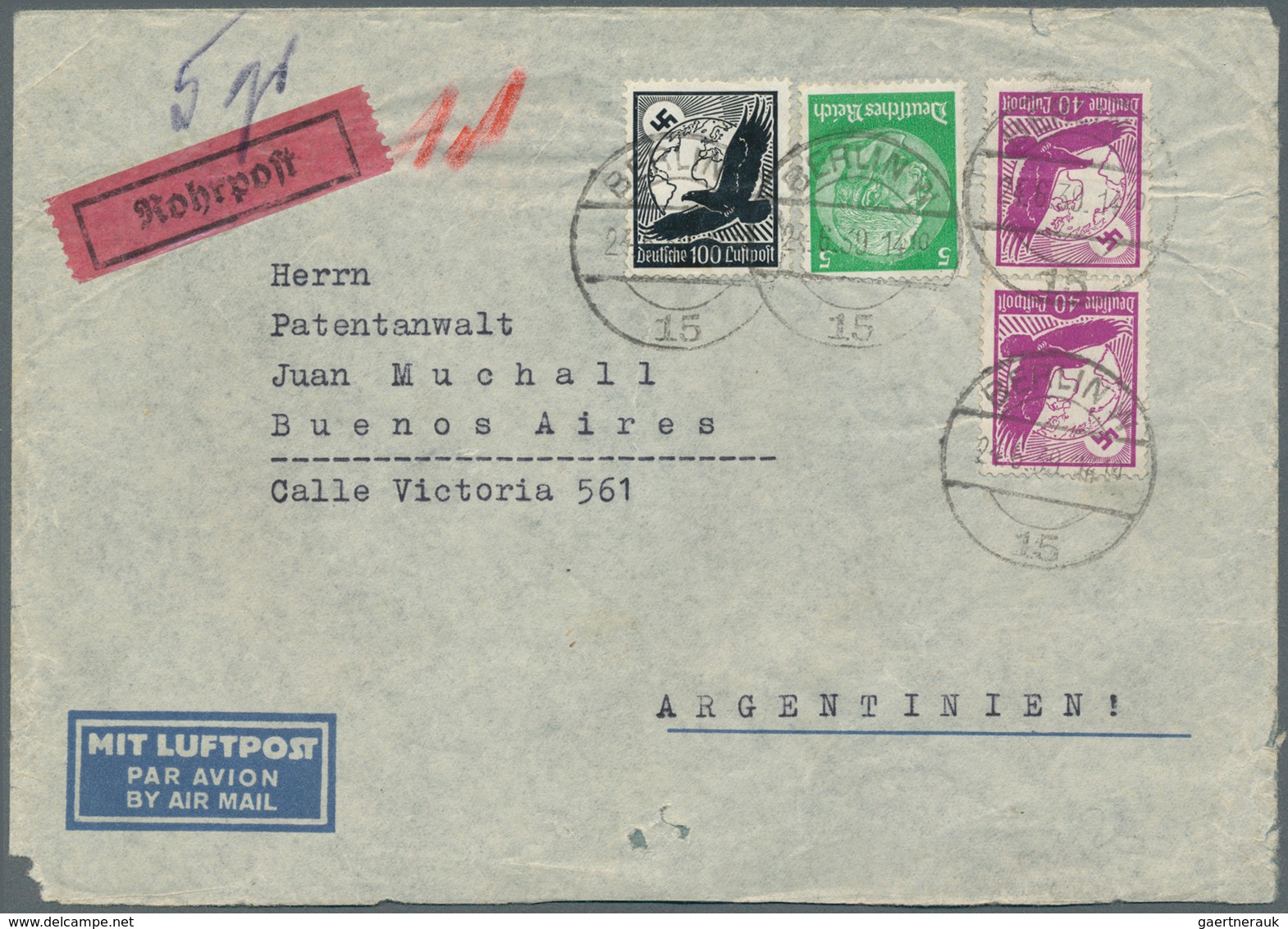 Deutsches Reich - 3. Reich: 1933-1945, Posten Mit Rund 450 Briefen Und Belegen, Dabei Flugpost, Dien - Used Stamps