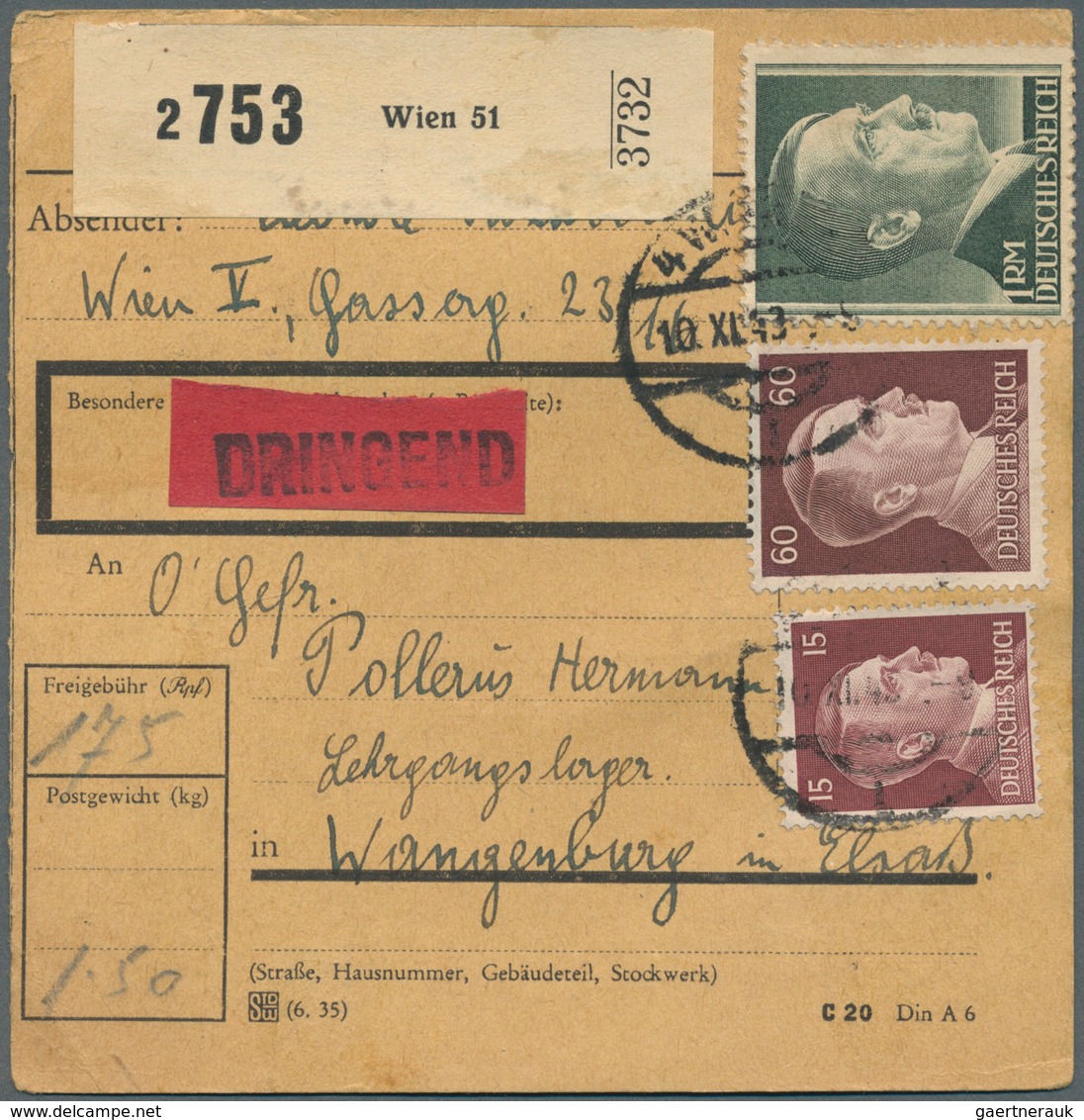 Deutsches Reich - 3. Reich: 1933-1945, Posten mit rund 450 Briefen und Belegen, dabei Flugpost, Dien