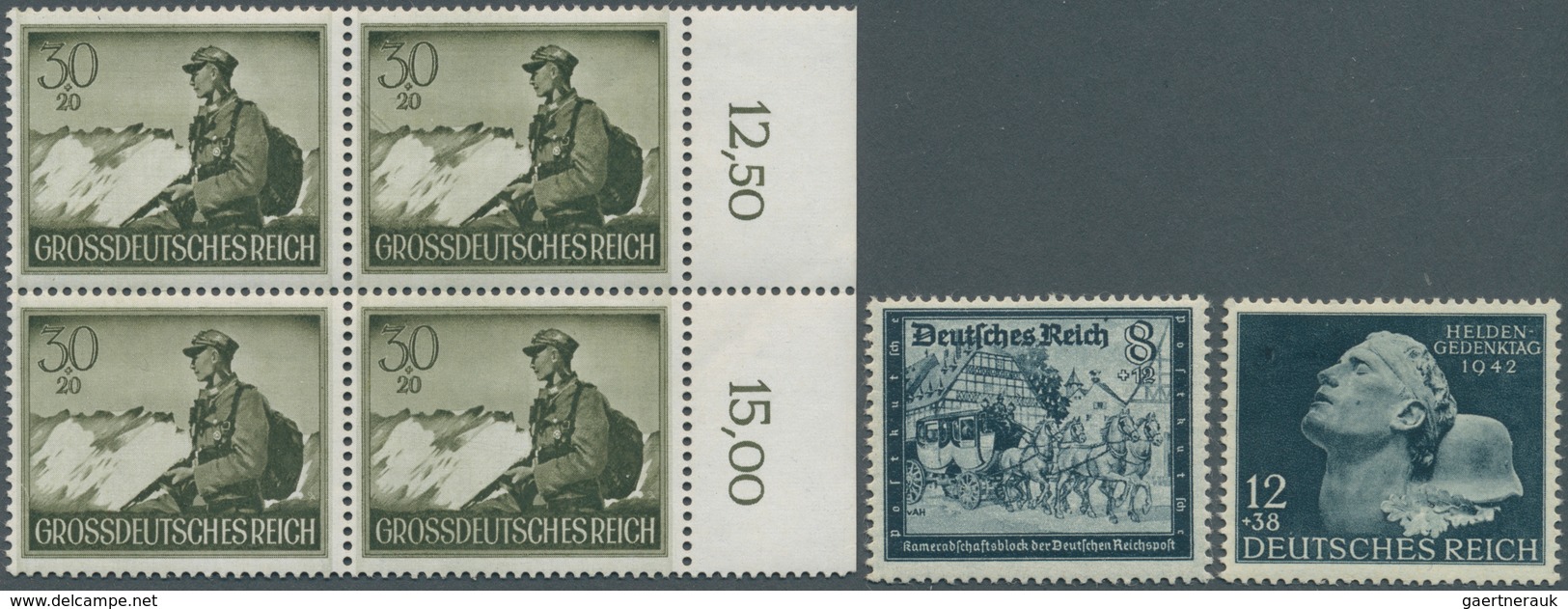 Deutsches Reich - 3. Reich: 1935/1944, überwiegend Postfrische Partie Mit Plattenfehlern Und Nicht K - Gebraucht