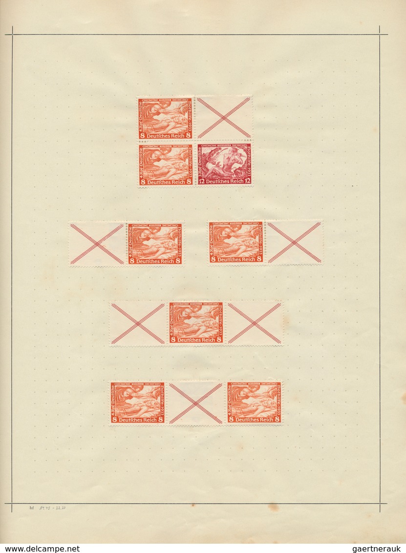 Deutsches Reich - Zusammendrucke: 1933/1939, Ungebrauchte Sammlung Der Zusammendruck-Kombinationen D - Se-Tenant