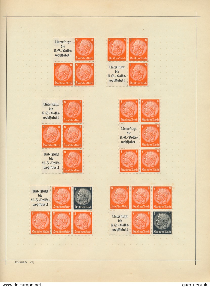 Deutsches Reich - Zusammendrucke: 1933/1939, Ungebrauchte Sammlung Der Zusammendruck-Kombinationen D - Se-Tenant