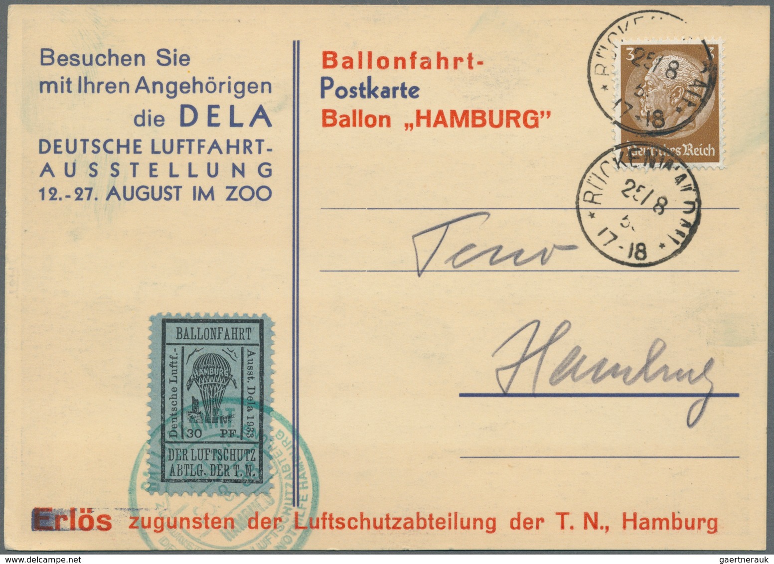 Deutsches Reich - Halbamtliche Flugmarken: 1924/1933, Lot Mit Zwei Marken: 2 GM Junkers-Marke 1924 P - Luft- Und Zeppelinpost