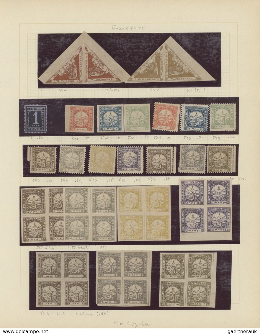 Deutsches Reich - Privatpost (Stadtpost): 1861/1900, Gehaltvolle Sammlung Von AACHEN Bis ZWICKAU Mit - Privatpost