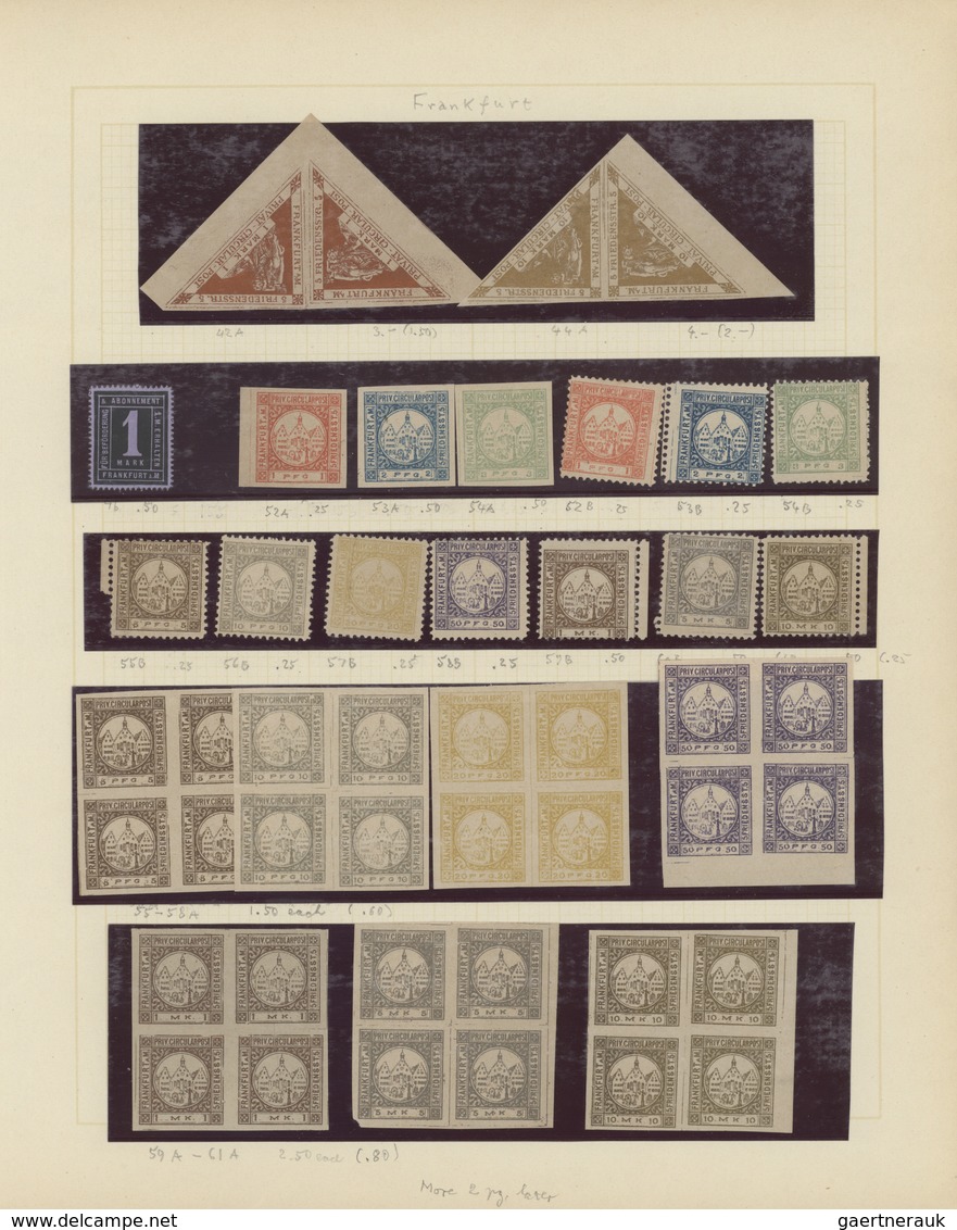 Deutsches Reich - Privatpost (Stadtpost): 1861/1900, Gehaltvolle Sammlung Von AACHEN Bis ZWICKAU Mit - Postes Privées & Locales