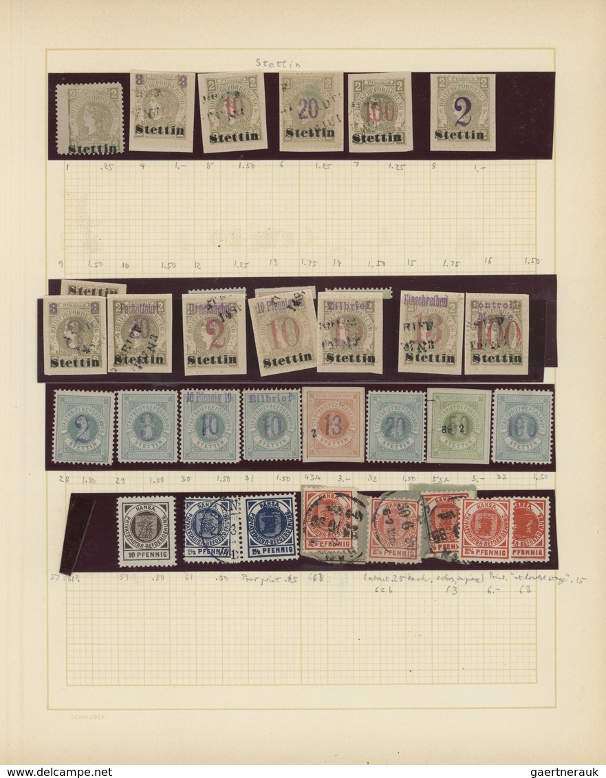 Deutsches Reich - Privatpost (Stadtpost): 1861/1900, gehaltvolle Sammlung von AACHEN bis ZWICKAU mit