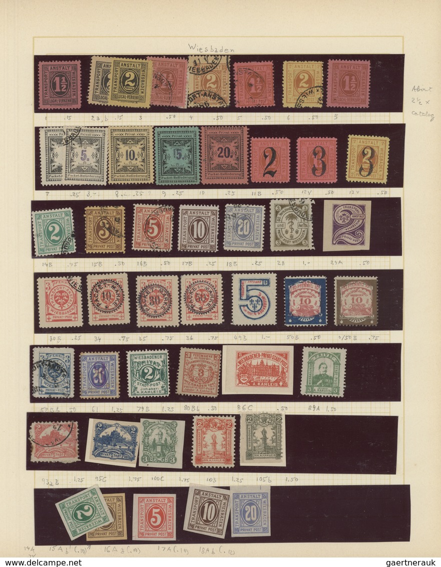 Deutsches Reich - Privatpost (Stadtpost): 1861/1900, gehaltvolle Sammlung von AACHEN bis ZWICKAU mit