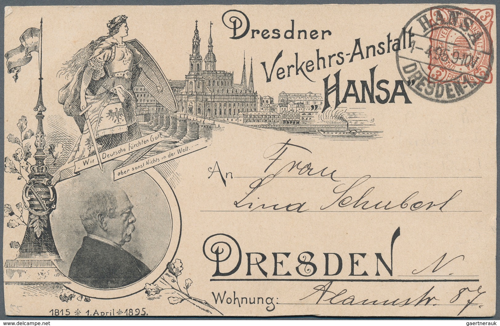 Deutsches Reich - Privatpost (Stadtpost): 1886/1900, DRESDEN HANSA, Gehaltvolle Sammlung Mit Ca.150 - Privatpost