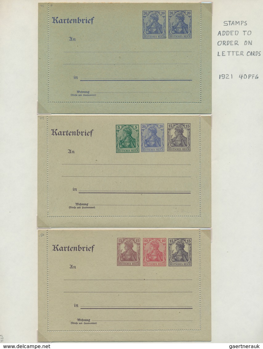 Deutsches Reich - Ganzsachen: 1873/1924 Ca., Interessante Slg. Mit Ca.130 Verschiedenen, Meist Ungeb - Other & Unclassified