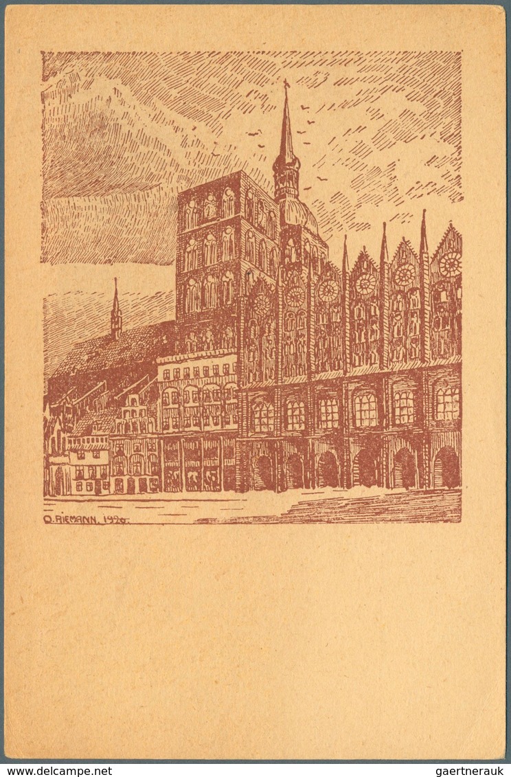 Deutsches Reich - Ganzsachen: 1921/1925, Posten Von 572 Privat-Postkarten Aus PP 50 Bis PP 81, Ungeb - Otros & Sin Clasificación