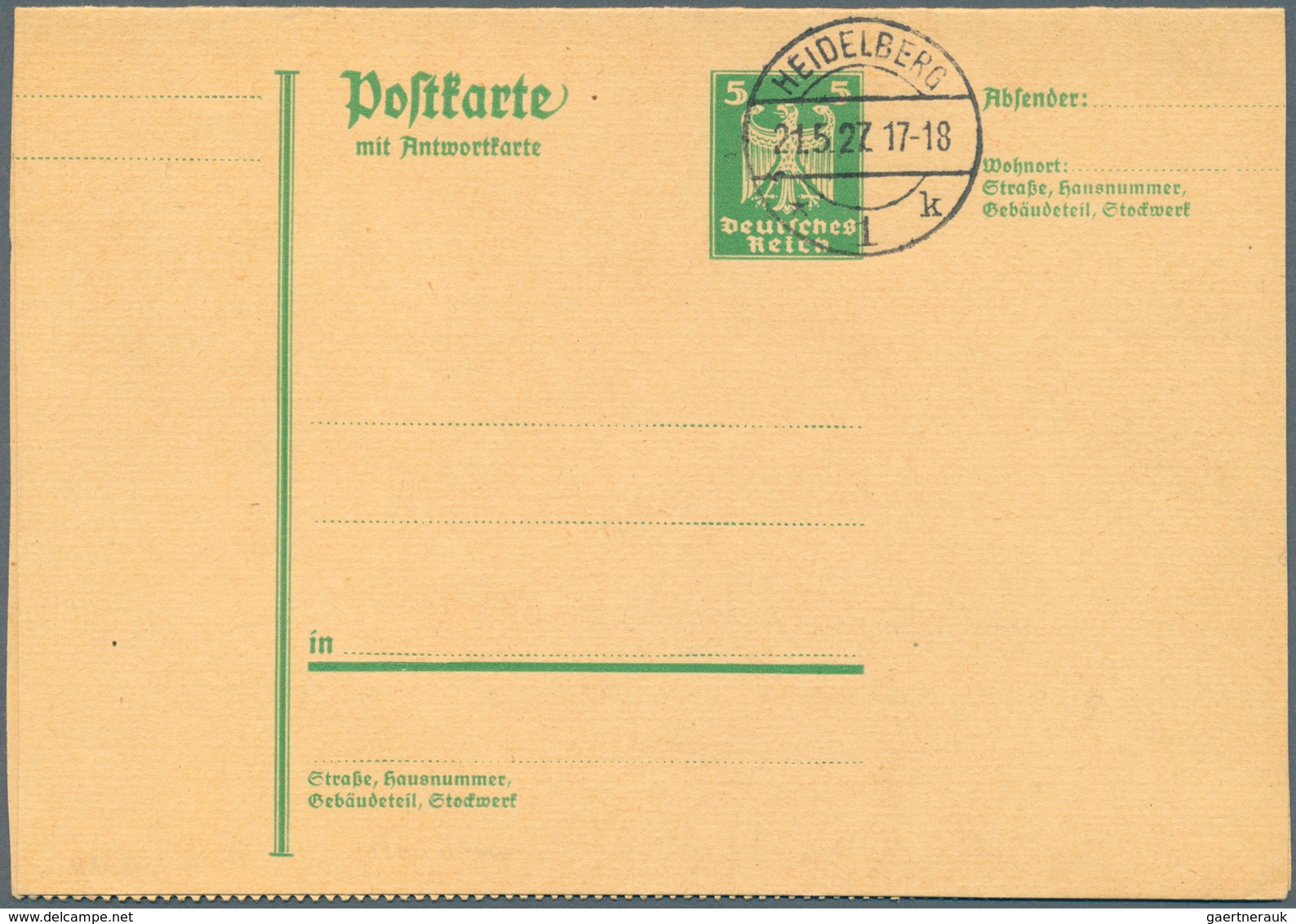 Deutsches Reich - Ganzsachen: 1925/1944. Sammlung Von 35 Postkarten, Gebraucht Oder Ungebraucht. Mit - Autres & Non Classés