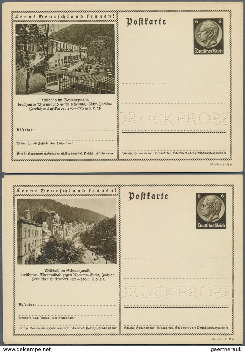 Deutsches Reich - Ganzsachen: 1934, DRUCKPROBE, Posten Von 212 Ungebrauchten Hindenburg-Bildganzsach - Other & Unclassified