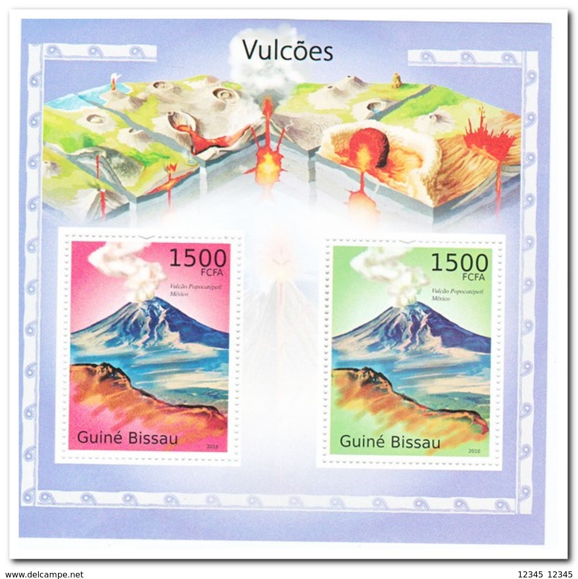 Guinea Bissau 2010, Postfris MNH, Volcanoes - Guinea-Bissau