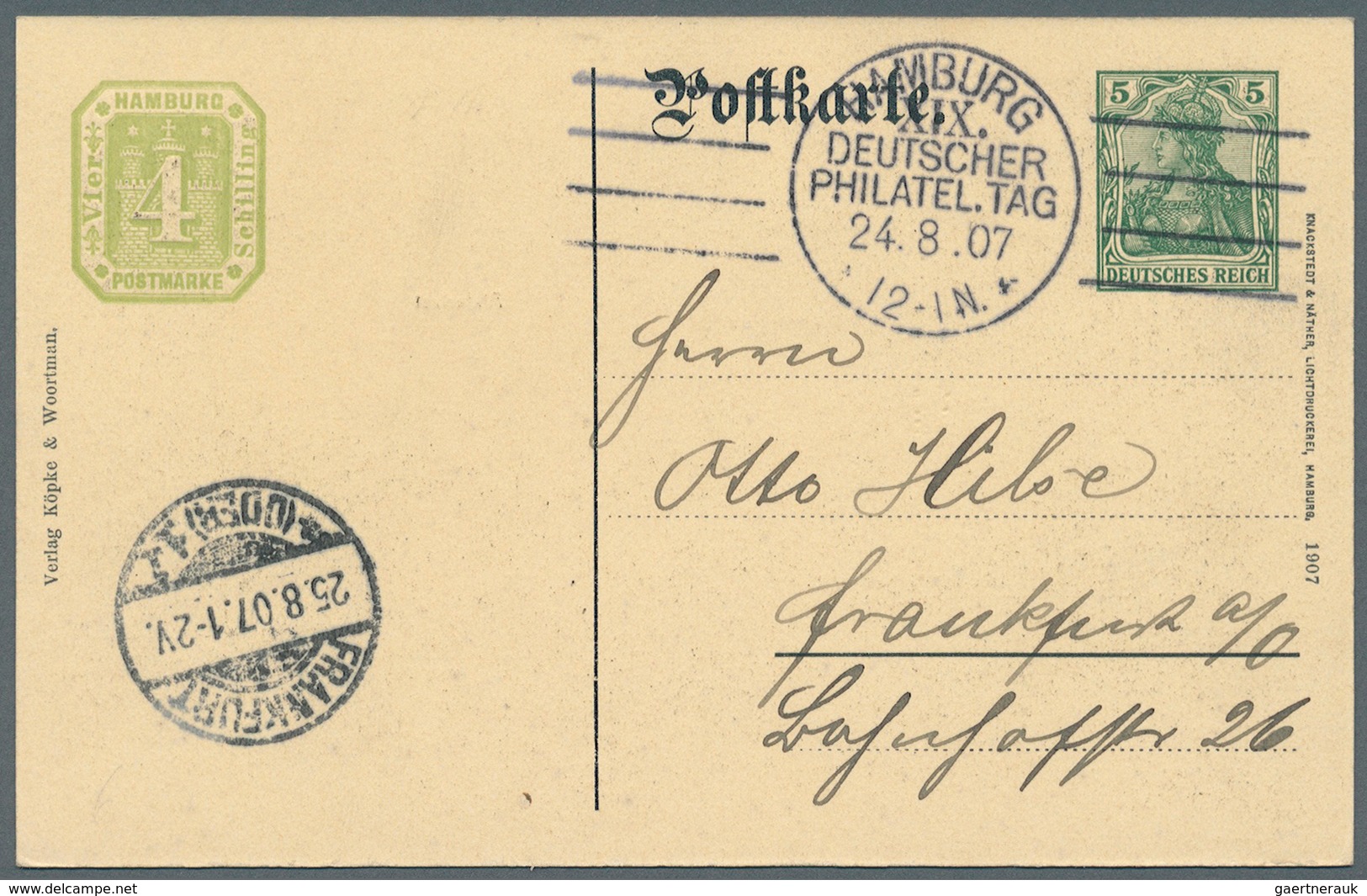 Deutsches Reich - Privatganzsachen: 1907, Lot von 23 Privat-Postkarten 5 Pf Germania "19. Dt. Philat