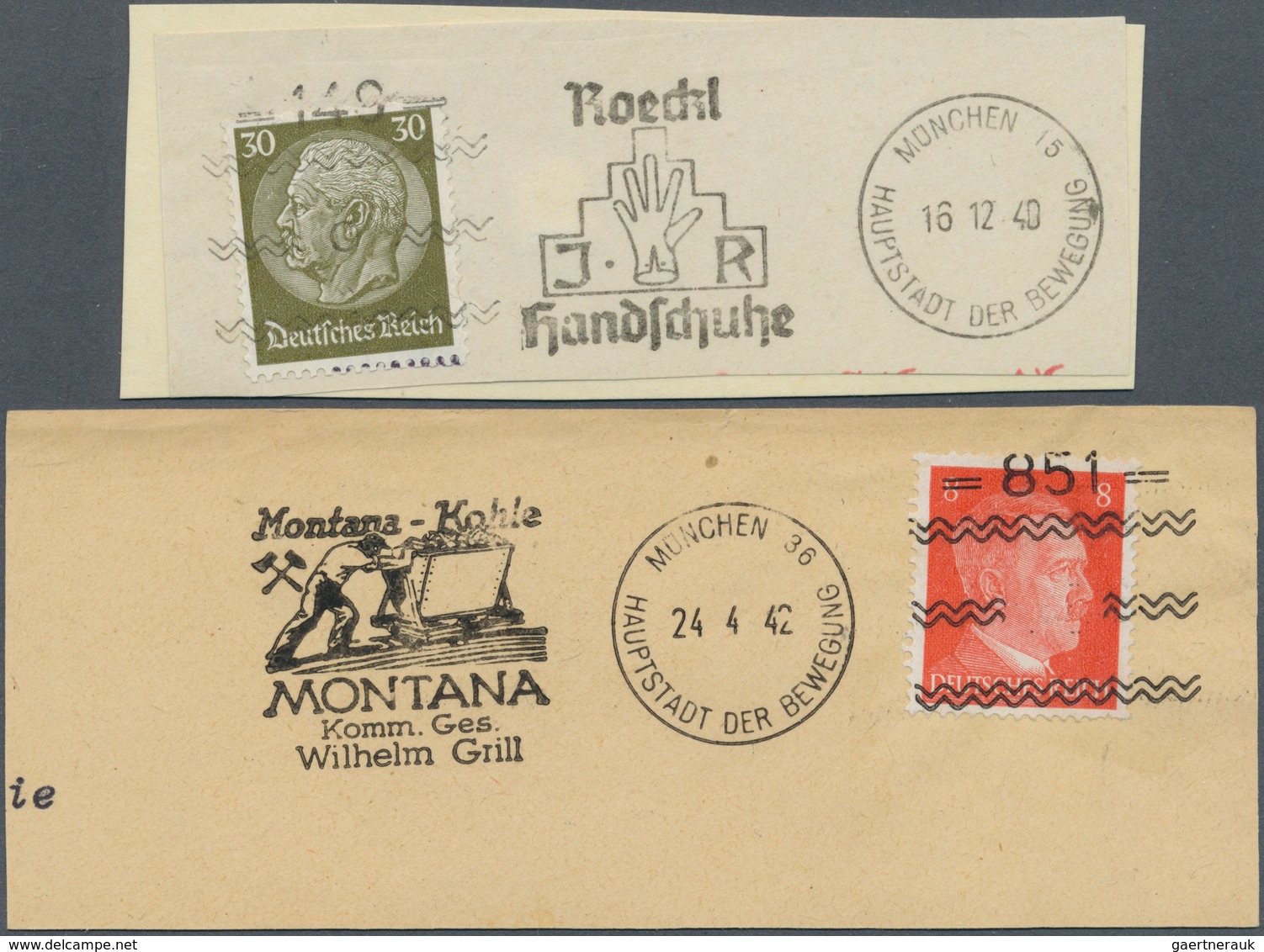 Deutsches Reich - Stempel: 1936/1943, Freimarken-Stempler, Partie Mit 36 Briefstücken, Einer Vorders - Franking Machines (EMA)